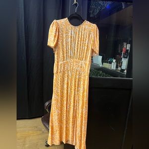 Open back zebra print dress